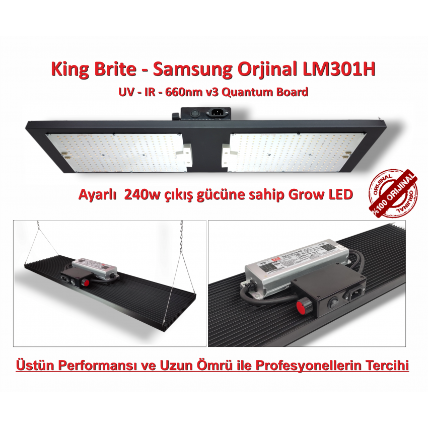  240w Original Samsung  Lm301h Bitki Yetiştirme Lambası