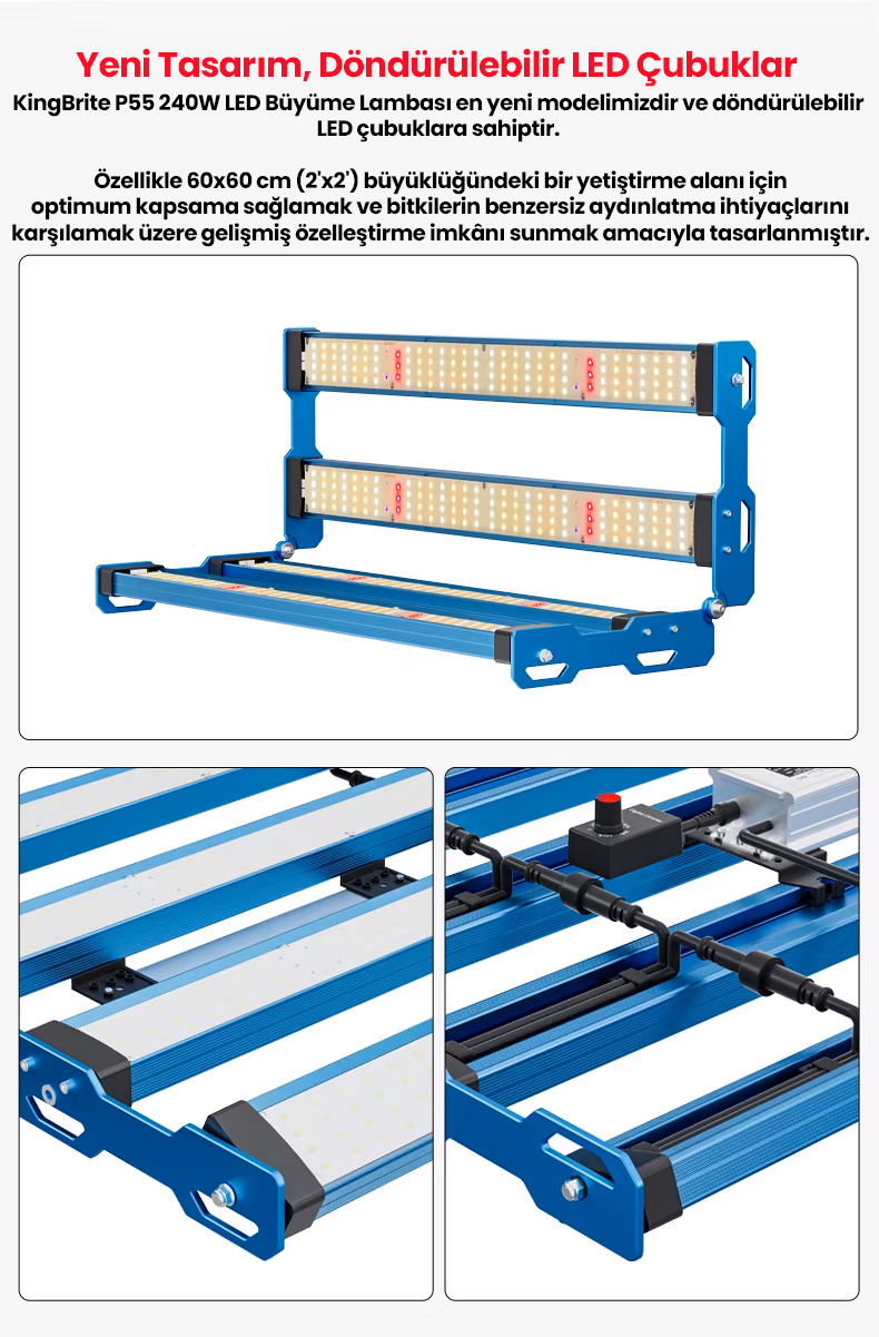 KingBrite 240W Samsung LM301H EVO + OSRAM + UV IR – LED Bitki